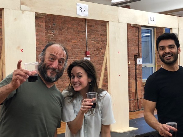 Miguel Perez who play Brabantio, Heather Lind who plays Desdemona and loses the handkerchief, Kevin Rico Angulo who is a member of the ensemble